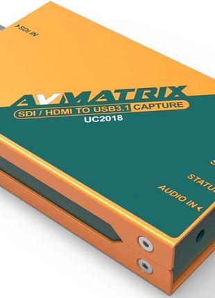 AVMATRIX UC2018 HDMI/SDI to USB3.1 Type-C Несжатый захват виде...