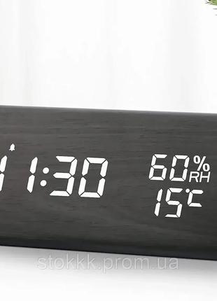 Часы цифровые с будильником, определением температуры и влажно...