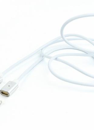 Кабель USB2.0-Type-C 1м Cablexpert, магнітний, білий (CC-USB2-...