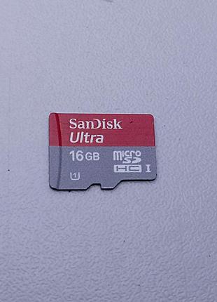 Карта флэш памяти Б/У MicroSD 16Gb