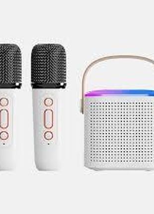 Портативная караоке система Bluetooth колонка + 2 микрофона, Y...