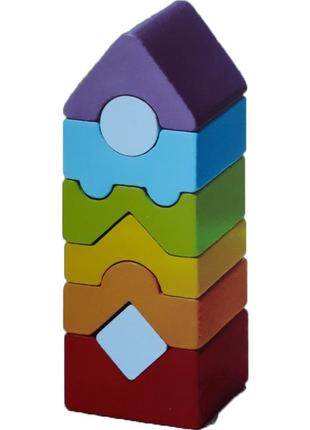 Развивающая игрушка пирамидка "LD-12" Cubika (8 деталей)