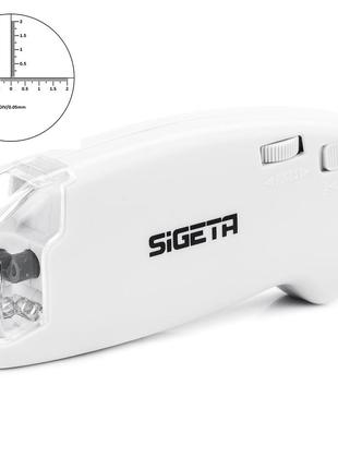 Карманный микроскоп SIGETA MicroGlass 40x R/T (со шкалой)