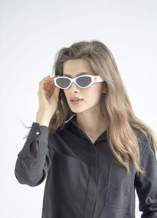 Солнцезащитные женские очки, белые 0128-4