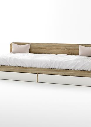 Односпальне ліжко з ящиками Еверест Соната-800 80х190 см дуб с...