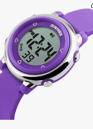 Фиолетовые водонепроницаемые детские часы SKMEI 1100 LED