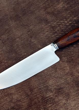 Нож кухонный Шеф 2 ручной работы, из нержавеющей стали N690 и ...