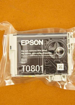 Картридж, для принтера, Epson, T0801, Black