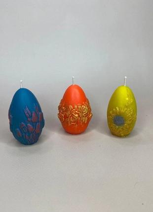 Силіконова форма Яйце з соняшником Яйце з тюльпаном Яйце з тро...
