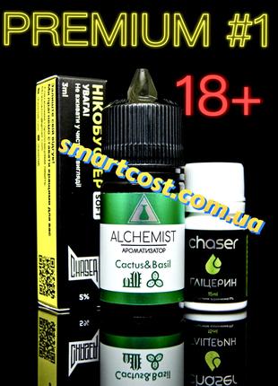 Набор солевой жидкости Alchemist Cactus Basil 30 ml 50 mg Алче...