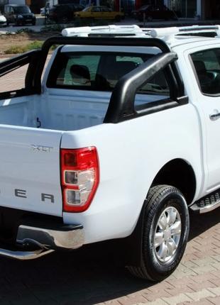 Боковые пороги BlackLine (2 шт, алюминий) для Ford Ranger 2011...