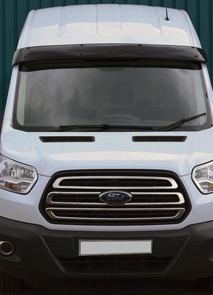 Козырек на лобовое стекло (черный глянец, 5мм) для Ford Transi...