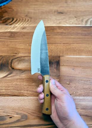 Кухонный нож ручной работы Японец , фултанг с мощным клинком и...