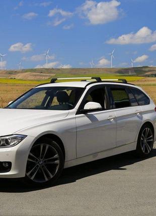Перемычки на рейлинги WingBar V2 (2 шт) Серый для BMW 5 серия ...