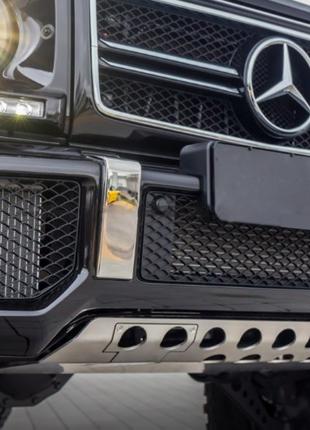 Защита переднего бампера (нержавейка) для Mercedes G сlass W46...