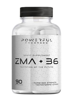 Витамины и минералы Powerful Progress ZMA+B6, 90 капсул