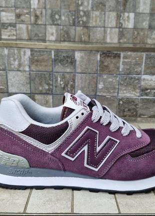 Кроссовки женские New Balance 574 Classic бордовые