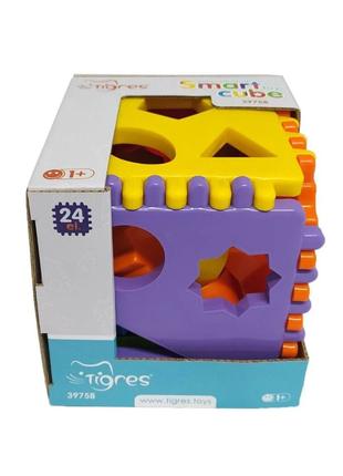 Іграшка-сортер "Smart cube" 24 ел. в коробці 39758 Tigres Різн...