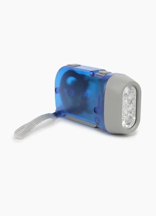 Ліхтарик з динамо машиною ручний світлодіодний WT-092 Синій (2...