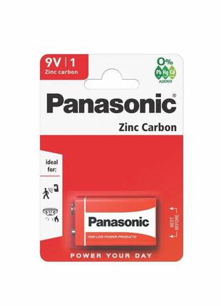 Батарейка PANASONIC крона 6F22/1BL Zinc Carbon (5410853032892)