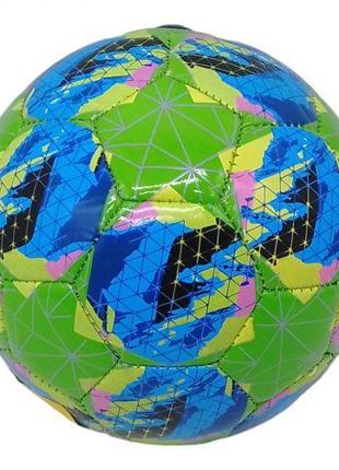 Мяч футбольный детский №2 "Звезды" (зеленый)