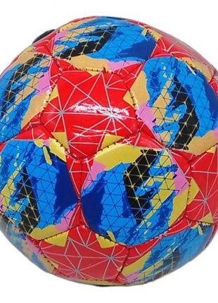 Мяч футбольный детский №2 "Звезды" (красный)
