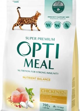 Сухий корм для котів Optimeal зі смаком курки 700 г 4676 (4820...