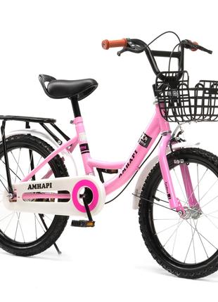 Велосипед дитячий AMHAPI QNI102426 18" Рожевий (2000989566731)