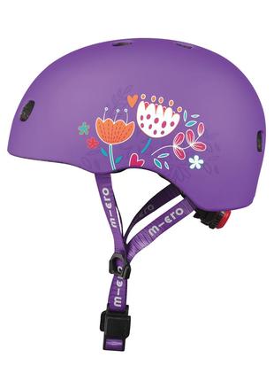 Защитный шлем фиолетовый с цветами (48 - 53 cm, размер S). Про...