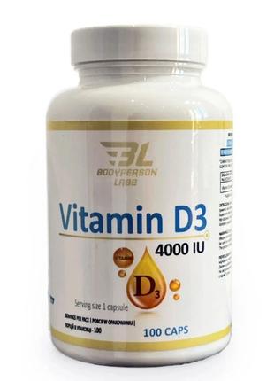 Витамины и минералы Bodyperson Labs Vitamin D3 4000 IU, 100 ка...