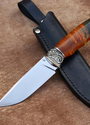 Охотничий нож ручной работы Боровик 4, нескладной нож из порош...