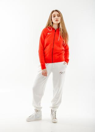 Женская Толстовка Nike FLC PARK20 FZ HOODIE Красный L (7dCW695...