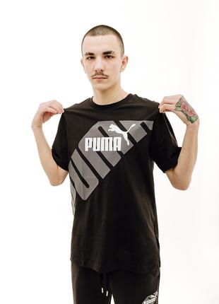 Мужская Футболка Puma POWER Graphic Tee Черный 2XL (7d67896001...