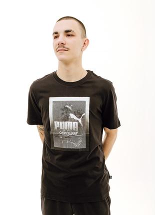 Мужская Футболка Puma GRAPHICS Photoprint Tee Черный M (7d6801...