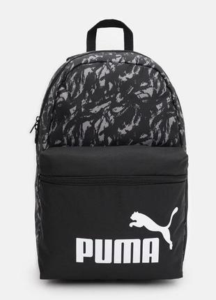 Рюкзак Puma Phase AOP Backpack 22L Черный Уни 30x14x44 см (079...