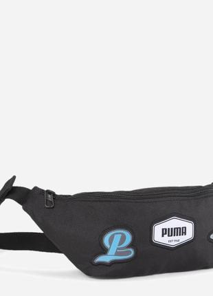 Сумка на пояс Puma Patch Waist Bag 1,5L Черный Уни 32х12,5х9 с...