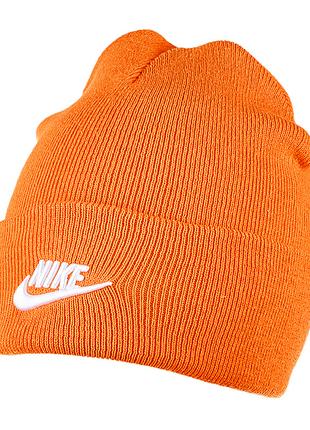 Мужская Шапка Nike U PEAK BEANIE TC FUT L Оранжевый One size (...