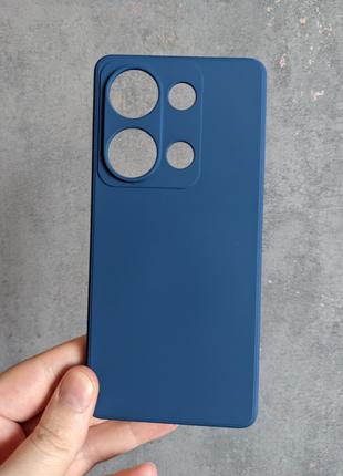 Силіконовий чохол для Xiaomi Redmi Note 13 Pro Синій мікрофібра