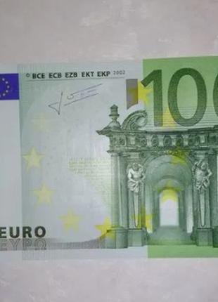 Банкнота Італія 100 євро 2002 S J022 UNC