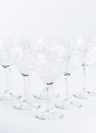 Бокал для мартини стеклянный прозрачный набор 6 штук
