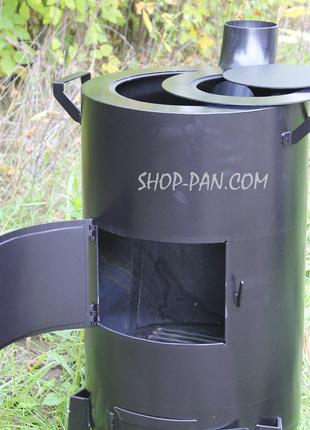 Печь-буржуйка SHOP-PAN 3 мм с варочной поверхностью на дровах ...