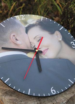 Настінний годинник із гравіюванням, Годинник 08 із Вашими фото...