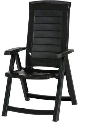 Садовий пластиковий стілець Keter Aruba 140257 темно-зелений