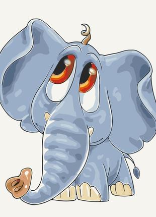Картина за номерами "Слоненя" Art Craft 15572-AC 40х50 см