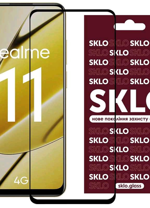 Защитное стекло SKLO 3D (full glue) для Realme 11 4G