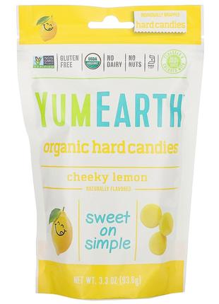 Льодяники з лимонним смаком YumEarth (Hard Candies) 93.5 г