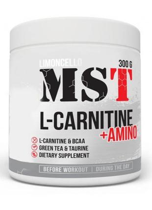 Жиросжигатель MST L-Carnitine + Amino, 300 грамм Лимончелло