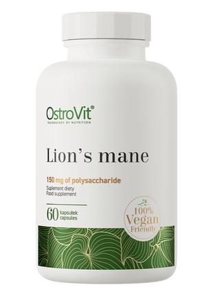Натуральная добавка OstroVit Vege Lion's Mane, 60 вегакапсул