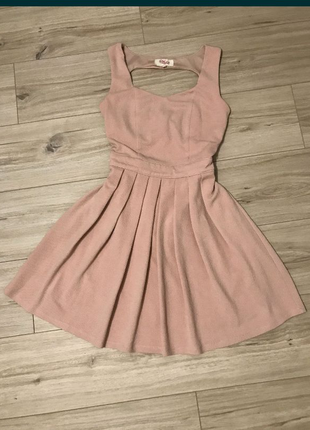 Плаття з відкритою спиною,ніжно-рожеве