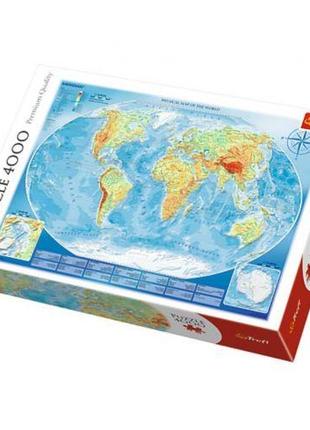 Пазл "Большая физическая карта мира" (4000 элементов)